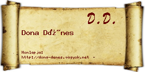 Dona Dénes névjegykártya
