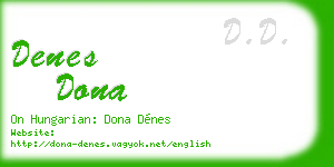 denes dona business card